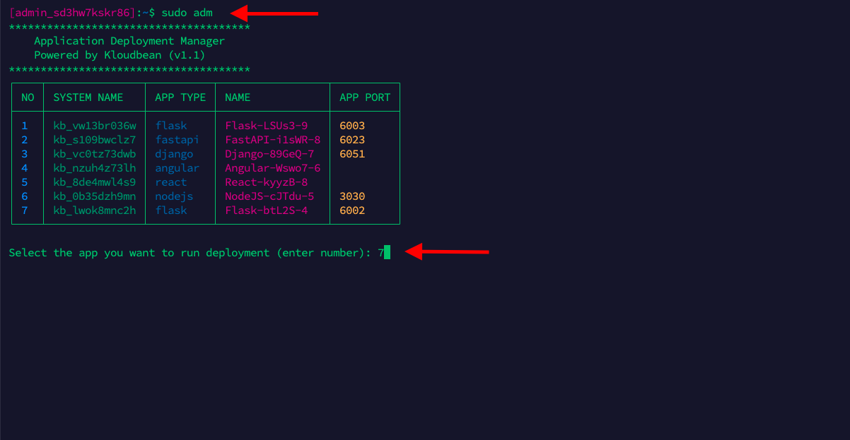 Demonstration on deploying new changes using adm.